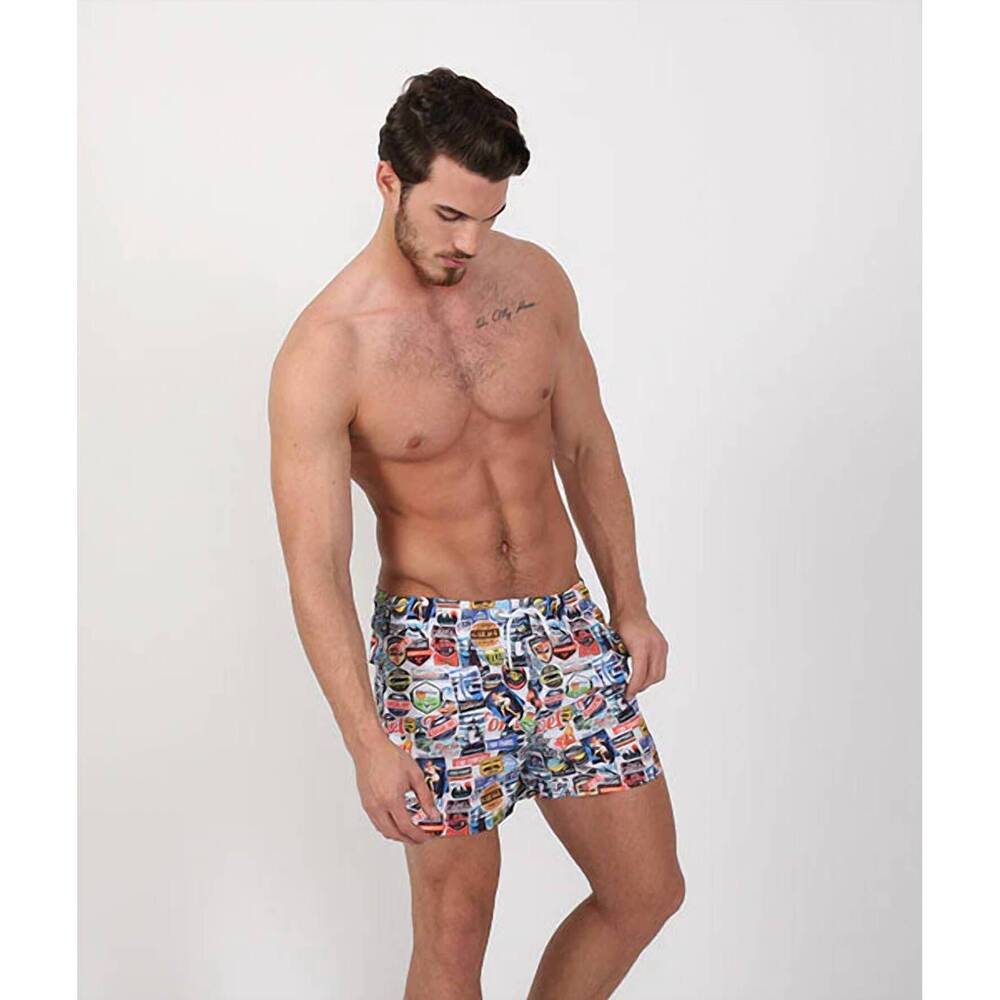 NEW EIGHT X american road trip print swim trunks in multi